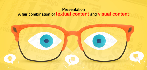 Presentation: A fair combination of textual content and visual content